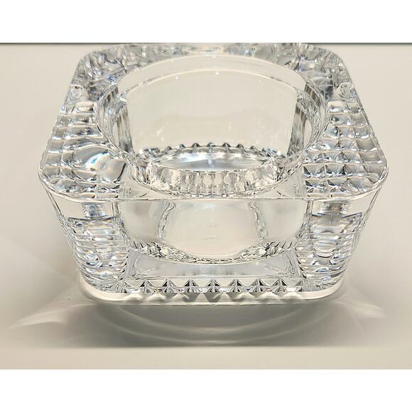 Vtg CRISTAL D'ARQUES Square Lead Crystal Dish Marked France - Picture 7 of 7